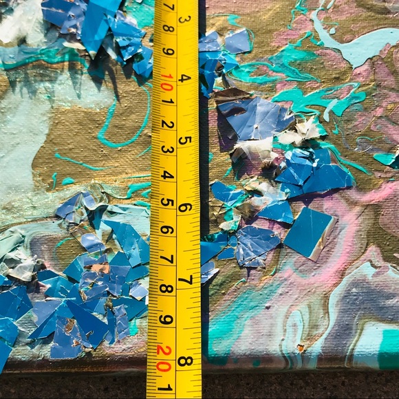 blue and pink abstract mixed artwork - Picture 10 of 13